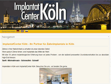 Tablet Screenshot of implantatcenterkoeln.de